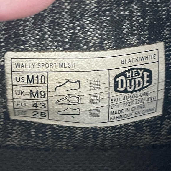 Hey Dude Wally Sport Mesh slip on shoes. Size 10M GUC - Picture 10 of 11